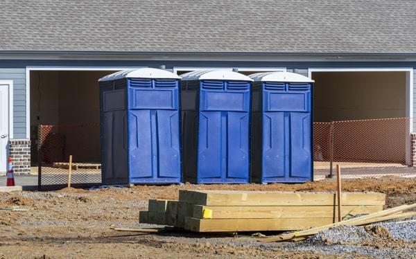 the portable toilet can be moved around on the work site as needed